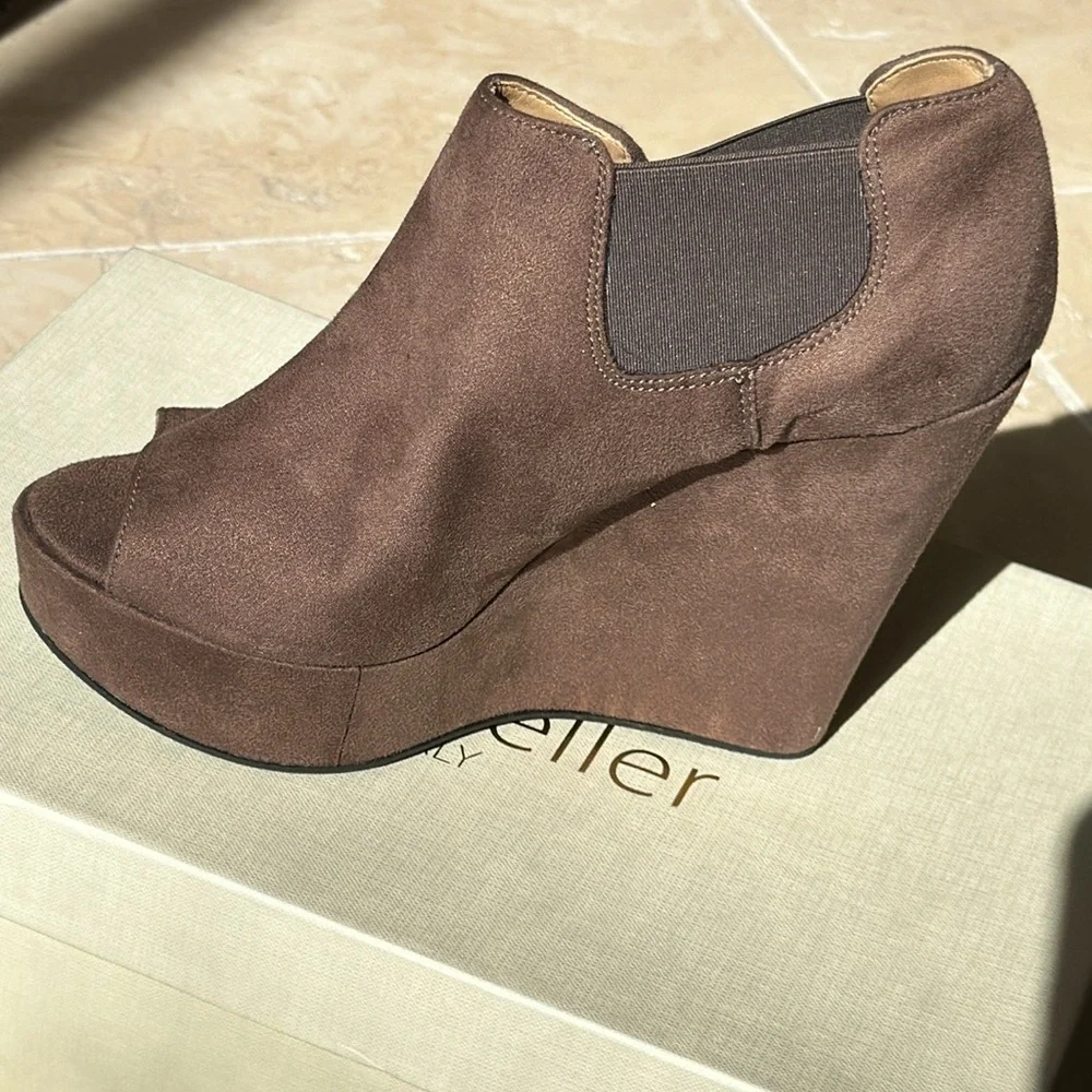 dee keller leather platform shoes color brown size 35​​​​​
